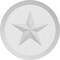 Ekena Millwork Standard Grayson Star Rosette With Beveled Edge, 3"W x 3"H x 3/4"P ROSP030X030X075GRY07 - alternate 2
